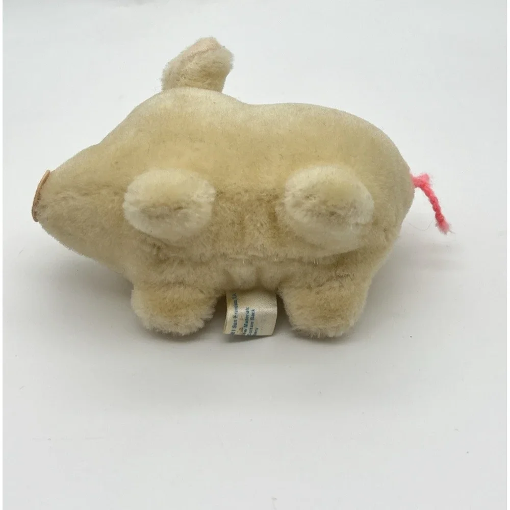 Vintage Dakin Wool Pig Plush 4 3/4
